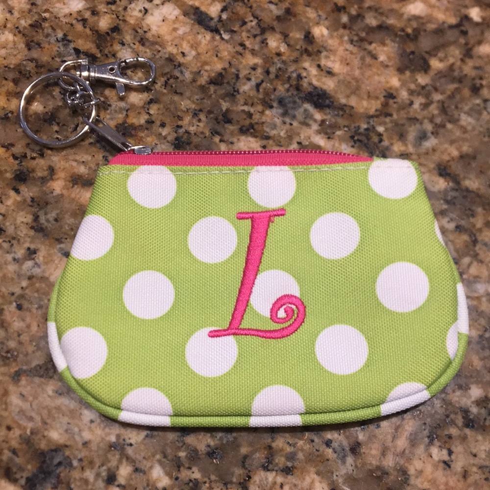 Monogrammed keychain purse